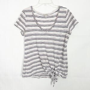 Express Women's Striped Tie Front Top Size Small